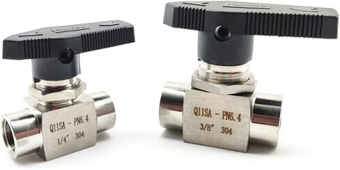 304 Stainless Steel High Pressure Female Thread Ball Valve 1/8" 1/4" 3/8" 1/2" 3/4" 1" Panel Instrumentation Straight Ball Valve(1/8",G) in Kuwait