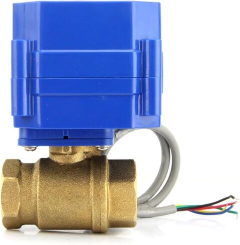 1PCS 3/4" Brass Ball Valve with Standard Ports, 9-24 V DC, 5 Wire Setup CR01S(NPT_Other_CR04) in Kuwait