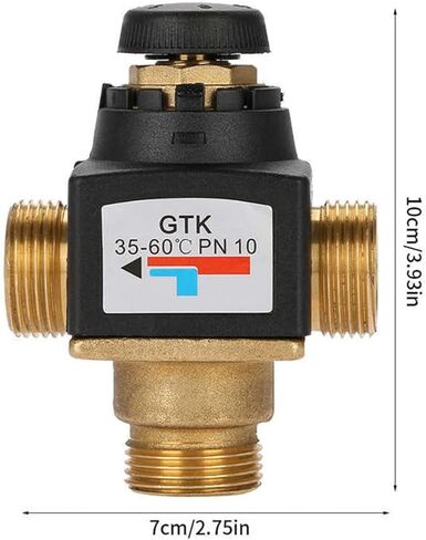 1Pc 3 Way DN20 Mixing Valve Male Thread Brass Thermostatic Mixing Valve for Solar Water Heater Tools Accessory in Kuwait