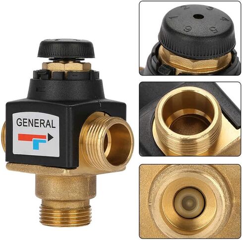 1Pc 3 Way DN20 Mixing Valve Male Thread Brass Thermostatic Mixing Valve for Solar Water Heater Tools Accessory in Kuwait