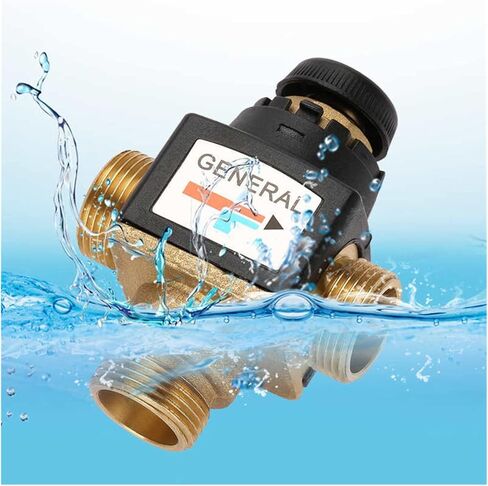 1Pc 3 Way DN20 Mixing Valve Male Thread Brass Thermostatic Mixing Valve for Solar Water Heater Tools Accessory in Kuwait