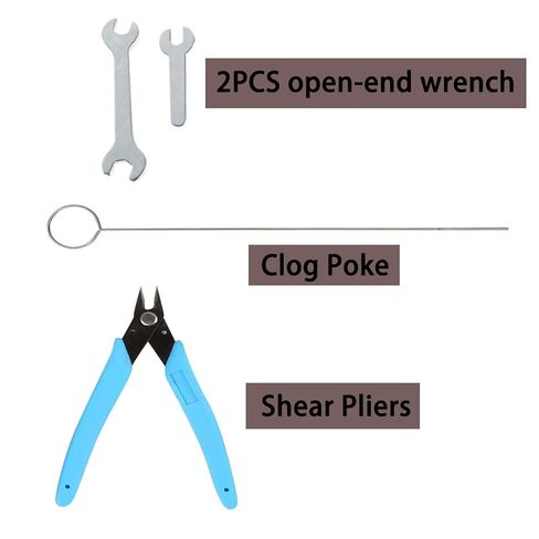 مجموعة أدوات الطابعة ثلاثية الأبعاد لـ Flashforge AD5X، ملحقات الطباعة ثلاثية الأبعاد تتضمن جوربًا من السيليكون، وفرشاة فوهة، وأنبوب PTFE، وكزة السداد، ومفتاح ألين، وكماشة القص، ومفتاح ربط متعدد الوظائف، وأداة الصيانة العامة in Kuwait