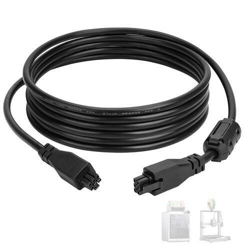 كابل تمديد CFS 78.74 بوصة/2 متر 6 سنون لطابعة Creality K2Plus/Hi Combo ثلاثية الأبعاد، بديل جيد 485 كابل يضمن نقل إشارة ثابت، قلب نحاسي 24AWG، مع حلقة مغناطيسية in Saudi Arabia