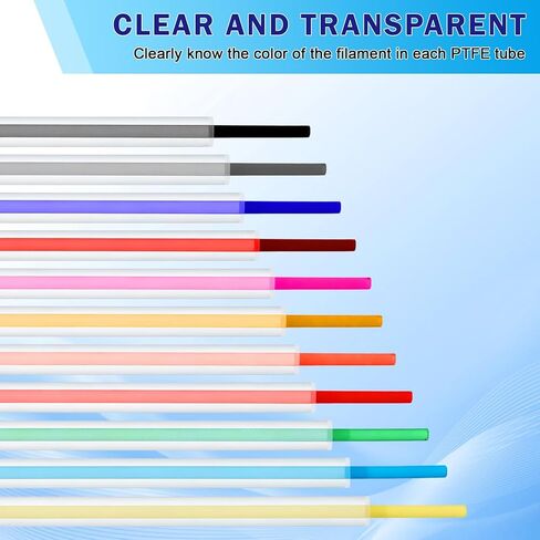 5M/16.4ft Ultra-Transparent 2.5mm ID×4mm OD Smooth PTFE Tube Compatible with Bambu-Lab AMS Lite X1/ P1P/ P1S/ P2S/ A1/ A1 Mini H2D H2S with Cutter, Clear Tubing for 1.75mm 3D Printer Filament in Kuwait
