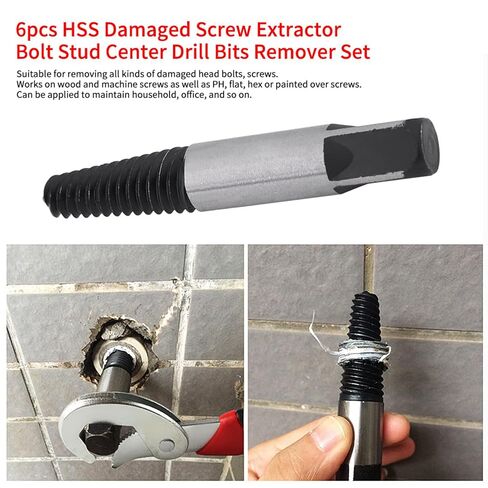 Fafeicy HSS Screw Extractor Remover Set High Hardness Strong Torque Household Office in Saudi Arabia