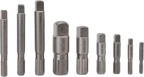 Pipe Extractor Set CrMo Steel Broken Pipe Removal Tool Kit 9 Pcs with Storage Box for Maintenance and Repair of Schedule 40 80 Pipes in Saudi Arabia