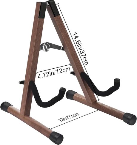 حامل جيتار MOREYES، أرضية جيتار صوتي، حامل جيتار خشبي كهربائي، إطار حامل جيتار قابل للطي، عرض صوتي، كهربائي، جيتار باس، سهل التجميع in Kuwait