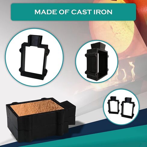 SIMOND STORE قالب قارورة من الحديد الزهر مكون من قطعتين وحلقة من الألومنيوم مكونة من قطعتين لصب الرمل، أداة صب لصنع المجوهرات لصب طين رمل دلفت بتروبوند... in Kuwait