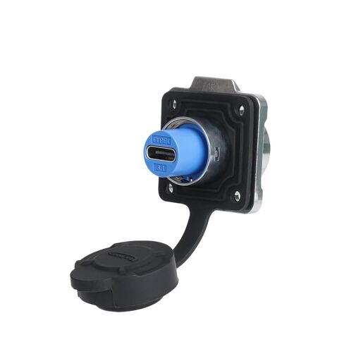 1Pcs Type-C USB 3.1 Connector IP67 Waterproof 5A Data & Power Interface Fast Charging Data Transmission Socket Connector(Plug Socket E,0.5m Cable) in Saudi Arabia