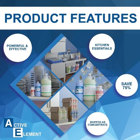 حزمة المبتدئين مع دلاء (1-منظف، 1-كلور، 1-شطف) - درجة تجارية - غسالة أطباق ذات درجة حرارة عالية ومنخفضة in Kuwait