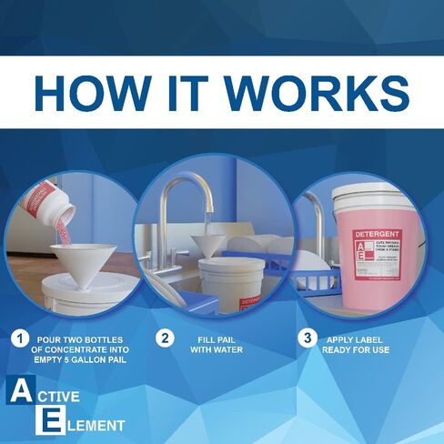 حزمة المبتدئين مع دلاء (1-منظف، 1-كلور، 1-شطف) - درجة تجارية - غسالة أطباق ذات درجة حرارة عالية ومنخفضة in Kuwait