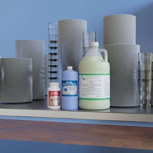 حزمة المبتدئين مع دلاء (1-منظف، 1-كلور، 1-شطف) - درجة تجارية - غسالة أطباق ذات درجة حرارة عالية ومنخفضة in Kuwait