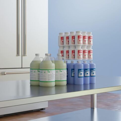 حزمة المبتدئين مع دلاء (1-منظف، 1-كلور، 1-شطف) - درجة تجارية - غسالة أطباق ذات درجة حرارة عالية ومنخفضة in Kuwait