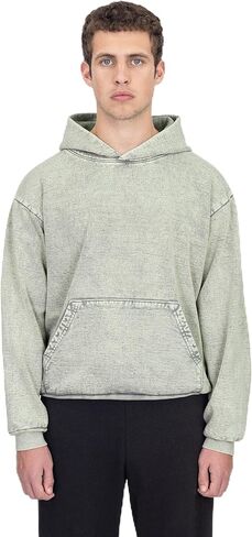 LOS ANGELES APPAREL للرجال HF09MW HF09 - سترة من الصوف الثقيل، غسول معدني 14oz، مريح، أنيق in Kuwait