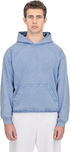 LOS ANGELES APPAREL Mens HF09MW HF09 - Heavy Fleece Hoodie, 14oz Mineral Wash, Cozy, Stylish in Saudi Arabia