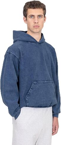 LOS ANGELES APPAREL للرجال HF09MW HF09 - سترة من الصوف الثقيل، غسول معدني 14oz، مريح، أنيق in Kuwait