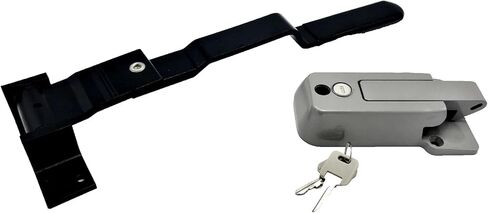 SCB-B4-GRY - Black Swivel Cam Bar Trailer Latch Handle Door Cambar Cargo W/Gray Lock- Trailer Latch Handle in Saudi Arabia