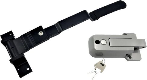 SCB-B4-GRY - Black Swivel Cam Bar Trailer Latch Handle Door Cambar Cargo W/Gray Lock- Trailer Latch Handle in Saudi Arabia