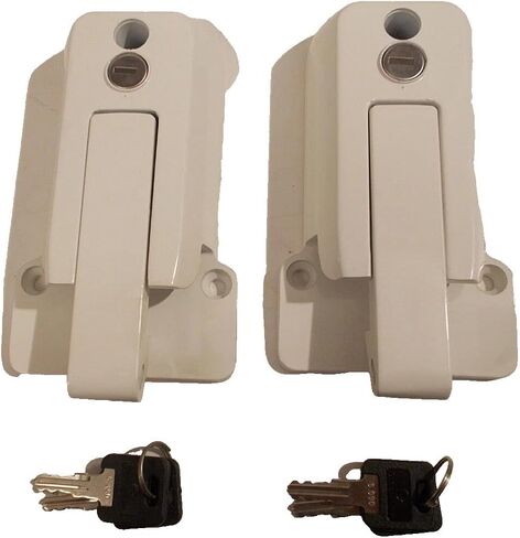 BL-65610-330-3000-LO2-2 مقطورة بضائع بقفل أبيض على حد سواء لقفل مزلاج باب Cambar التلقائي - مقاس 6 بوصة × 3-9/16 بوصة - استبدال مزلاج باب المقطورة in Saudi Arabia