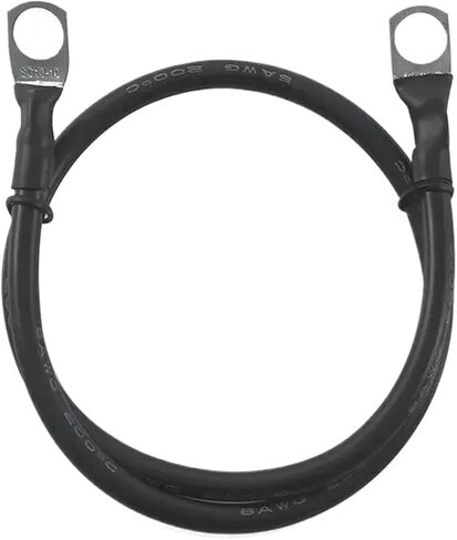 Flexible battery cable 8/6/4/2/0 copper wire with M6/M8/M10 lugs for inverters(Red,M6-M6_8.3MM2_20CM-0.65FT) in Saudi Arabia