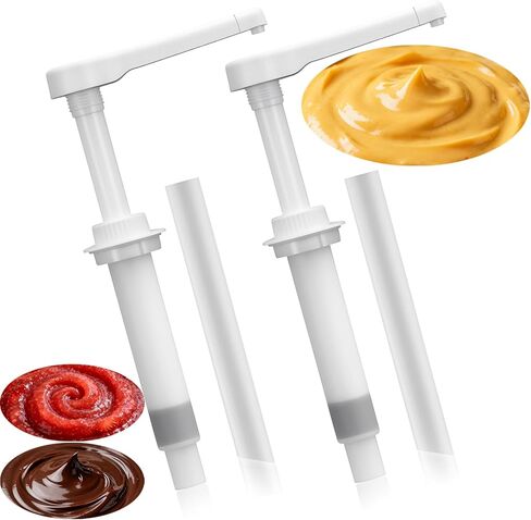 مضخات بديلة عالمية مكونة من قطعتين لموزعات جبن الناتشو والفادج الساخن والشراب - متوافقة مع سخانات الصلصة 2.2Qt/2.8Qt/4.3Qt/7.4Qt - بلاستيك صالح للطعام in Kuwait