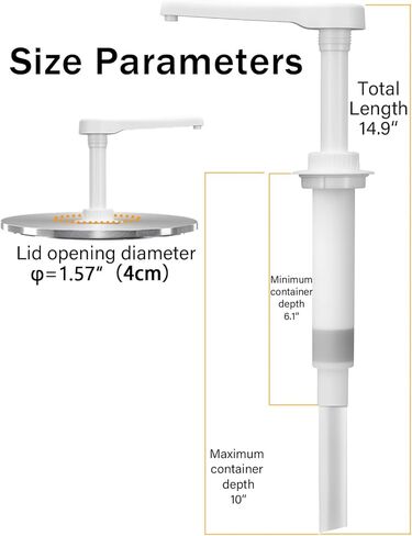 مضخات بديلة عالمية مكونة من قطعتين لموزعات جبن الناتشو والفادج الساخن والشراب - متوافقة مع سخانات الصلصة 2.2Qt/2.8Qt/4.3Qt/7.4Qt - بلاستيك صالح للطعام in Kuwait