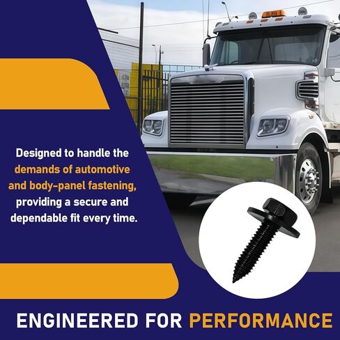 50 حزمة من مسامير الجسم السداسية ذات الرأس المسننة مقاس 5/16 بوصة - 18 × 7/8 بوصة، مثبتات معدنية شديدة التحمل لتطبيقات مسامير حاجز الشاحنات، براغي جسم السيارة لإصلاح السيارات والشاحنات in Kuwait