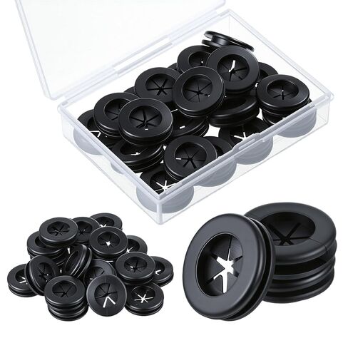20 Pcs Rubber Grommets for Wiring, Wire Protection Grommet Black Double-Sided Rubber Hole Plugs Grommets Firewall Hole Plug Cable Wire Protection in Saudi Arabia