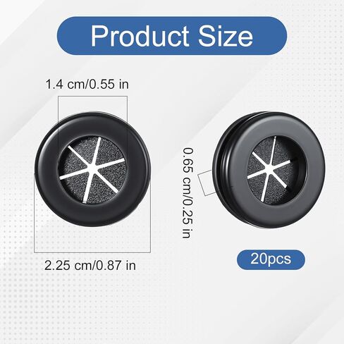 20 Pcs Rubber Grommets for Wiring, Wire Protection Grommet Black Double-Sided Rubber Hole Plugs Grommets Firewall Hole Plug Cable Wire Protection in Saudi Arabia
