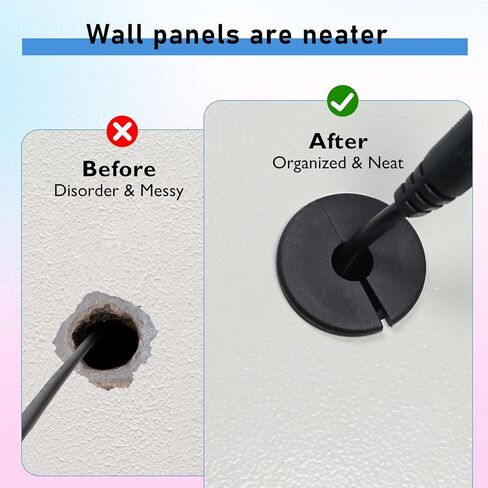 4 قطع من حلقات تثبيت الحائط Starlink بطول 3/4 بوصة من السيليكون - سلك تلفزيون جدار جاف مقاوم للماء يمر عبر حلقة كبل منفصلة غير قابلة للانزلاق لمحول توجيه كابلات Ethernet Dishy من Starlink، (أسود بارتفاع 1-1/2 بوصة) in Kuwait