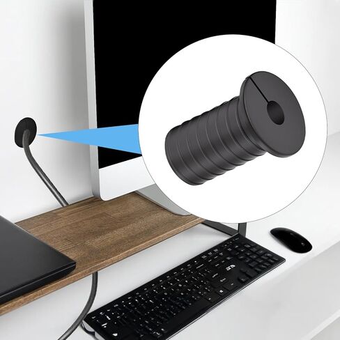 4 قطع من حلقات تثبيت الحائط Starlink بطول 3/4 بوصة من السيليكون - سلك تلفزيون جدار جاف مقاوم للماء يمر عبر حلقة كبل منفصلة غير قابلة للانزلاق لمحول توجيه كابلات Ethernet Dishy من Starlink، (أسود بارتفاع 1-1/2 بوصة) in Kuwait