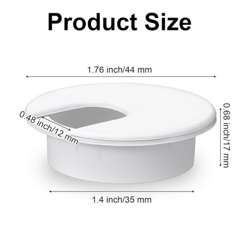 2 Inch Desk Cord Grommets, 2 Pcs Desk Grommet Desk Hole Cover Plastic Grommet Hole Covers for Cords Computer Desks Wires Office Equipment (White) in Saudi Arabia
