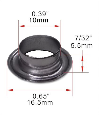 316 Stainless Steel Grommet and Washer Set – 10mm（0.39in） Inner Diameter, Marine Grade, Heavy-Duty & Rustproof, 100 Sets Metal Eyelets for Tarp, Fabric, Leather, DIY Projects in Kuwait