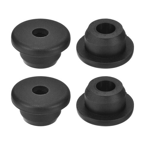 uxcell 4Pcs Rubber Grommets 24mm Drill Hole, 15mm ID Hole Top Hat Grommet Black Silicone Rubber Hole Plug Gasket for Wiring, Automotive in Saudi Arabia