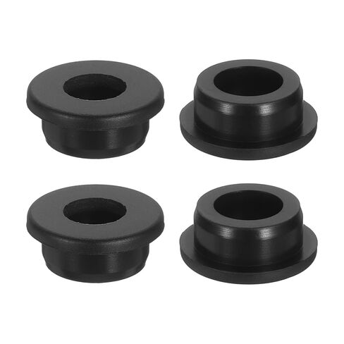 uxcell 4Pcs Rubber Grommets 24mm Drill Hole, 15mm ID Hole Top Hat Grommet Black Silicone Rubber Hole Plug Gasket for Wiring, Automotive in Saudi Arabia