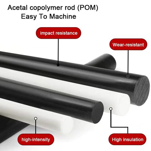 4Pack Round Acetal Copolymer Rods - 3/8 -Inch Diameter and 12-Inch Length Opaque Black Acetal Copolymer Rods （POM-C） Standard Tolerance Perfect for Non-Marring Fixtures(0.38in×12in) in Saudi Arabia