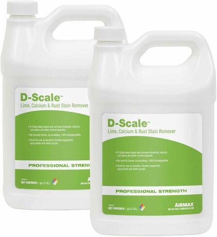 منظف ​​النافورة والتهوية من إيرماكس D-Scale لمعدات البركة والبحيرات، وإزالة الرواسب الجيرية والكالسيوم وبقع الصدأ، معالجة تنظيف مائية آمنة، 32 أونصة in Kuwait