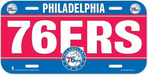 Wincraft NBA Philadelphia 76ers Plastic License Plate, One Size, Team Color in Saudi Arabia