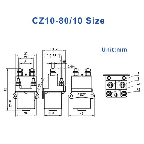 DC Contactor CZ10-80 80A NO Nomal Open 84V in Saudi Arabia