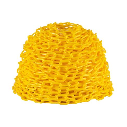 Yellow Plastic Chain Links Large 230FT Safety Chain Barrier UV Protected with 50 S-Hooks, Heavy Duty Caution Chain for Crowd Control, Parking Lot, Driveway, Garden, Fence and Event Decoration in Saudi Arabia