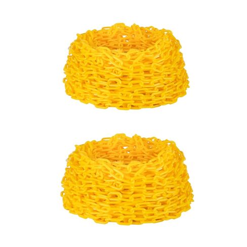 Yellow Plastic Chain Links Large 230FT Safety Chain Barrier UV Protected with 50 S-Hooks, Heavy Duty Caution Chain for Crowd Control, Parking Lot, Driveway, Garden, Fence and Event Decoration in Saudi Arabia