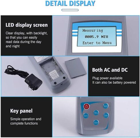 مقياس التعكر الرقمي المحمول - مقياس التعكر LCD المحمول لاختبار جودة المياه في المعامل ومحطات المعالجة وصناعة النبيذ - ZD-1001 (0-1000 NTU) in Kuwait