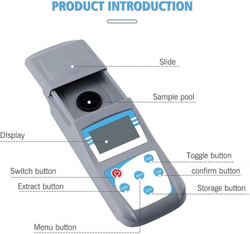 مقياس التعكر الرقمي المحمول ZD-801 (0-800 NTU) - مقياس التعكر المعملي المحمول مع إضاءة خلفية LCD لمعالجة المياه وصناعة النبيذ والاختبارات المعملية in Kuwait