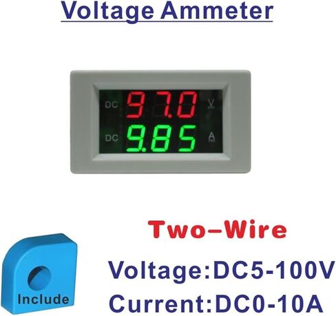 Sensor DC 0-10A Two Wires DC Voltage Current Meter DC 5-100V Mini Volt Amp Panel MeterLED Digital Voltmeter Ammeter in Saudi Arabia