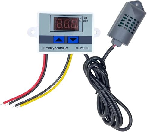 XH-W3005 W3005 تيار مستمر 12 فولت 24 فولت 220 فولت 10A جهاز التحكم الرقمي في الرطوبة مقياس الرطوبة مفتاح التحكم 0 ~ 99% RH مع مستشعر الرطوبة (تيار مستمر 12 فولت) in Saudi Arabia