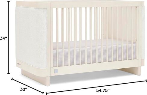 Delta Children babyGap Callie 4-in-1 Upholstered Crib - Greenguard Gold Certified, Antique White/White Boucle in Saudi Arabia