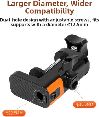 حامل مشبك طاولة عالي التحمل لذراع ذراع الميكروفون، تصميم 2 في 1 C-Clamp لحامل الميكروفون، ذراع الكاميرا العلوية، قاعدة مصباح مكتب - يناسب سمك سطح المكتب حتى 2.56 بوصة/6.5 سم، قطعة واحدة in Kuwait