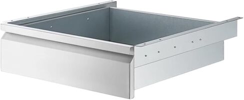 درج معدني لطاولة العمل التحضيرية - واجهة من الفولاذ المقاوم للصدأ مقاس 22 بوصة × 20 بوصة × 5 5/8 بوصة، وجسم مجلفن مقاس 18 بوصة، وشرائح محمل كروي - تناسب طاولات عميقة مقاس 24 بوصة و30 بوصة (طول 36 بوصة على الأقل) in Kuwait