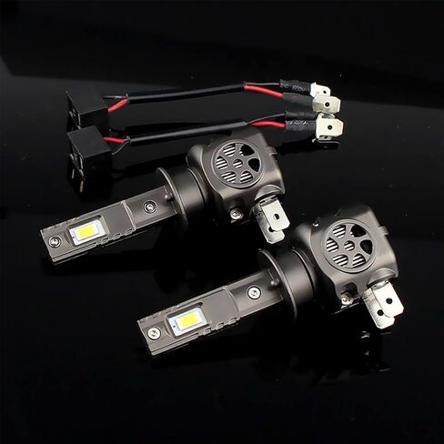 H7 LED Bulb, 30000LM 600% Super Bright 6500K Xenon White Fog Light, Wireless Plug and Play with Fan, Pack of 2 in Kuwait