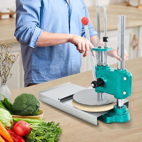 Manual Pizza Dough Press Machine, 9.5 in/24 cm Household Pizza Pastry,Pastry Manual Press Machine for Making Hand Pies, Meatloaf, Soft Rolls Pizza Dough Maker Adjustable Thickness in Saudi Arabia